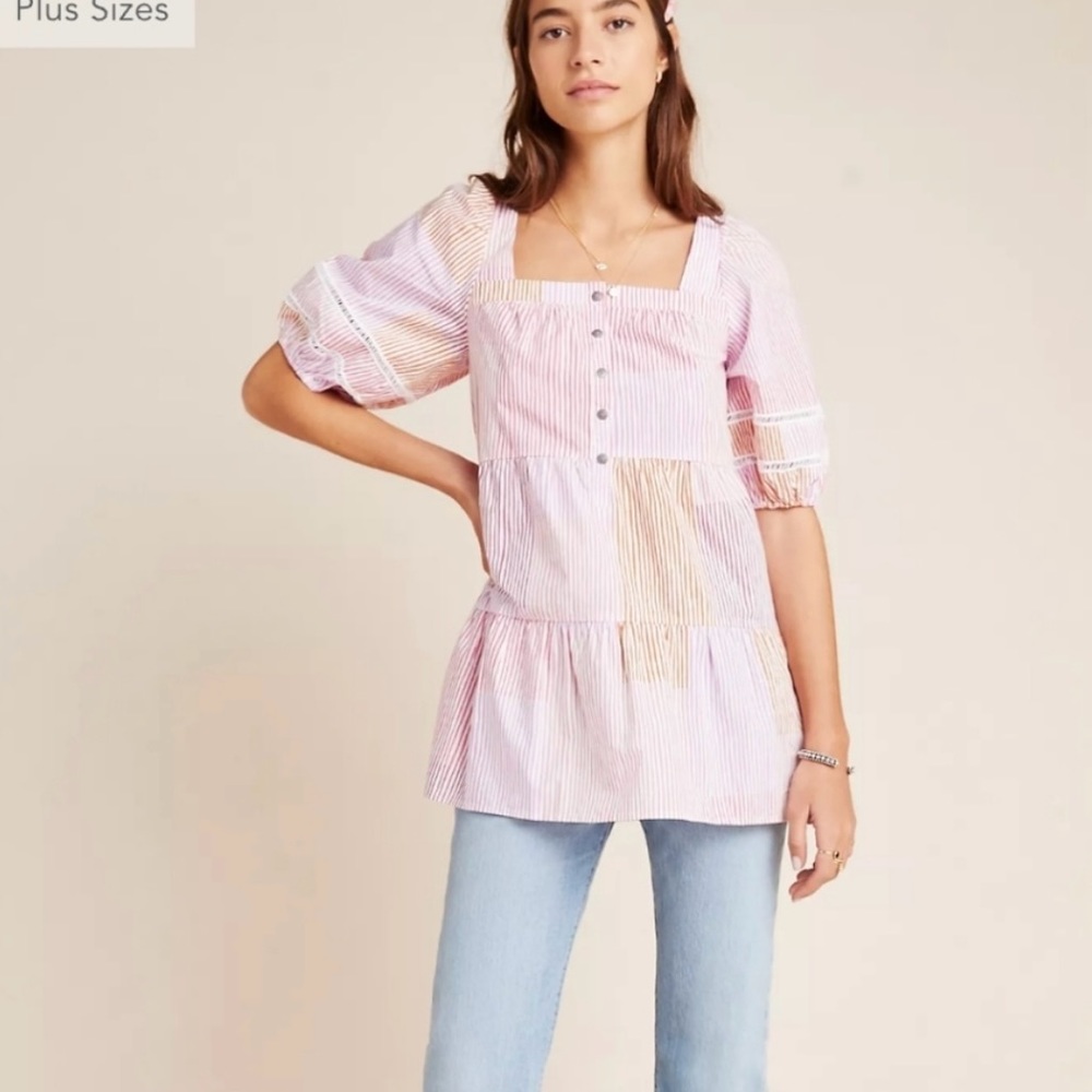 Anthropologie Maeve Gable Tiered Tunic